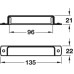 Cup Pull Handle Zinc Alloy Fixing Centres 96 mm Rochdale Satin nickel - fixing centres 96 mm