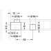 Connector Housing Zinc Alloy Rafix-20 With and without dowel with and without ridge with tightening element For wood thickness from 19 mm dim. A 9.5 mm drilling depth X 14.2+0.2 mm nickel plated