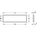 Ventilation Grille for Recess Mounting with Flanged Rim Straight-edged Ventilation area  60 cm2 length 227 mm recessed length 220 mm height 68 mm recessed height 60 mm brown