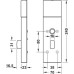 Door Terminal Set for Hotel Guest Room Doors DT 700 Dialock J-shaped lever handle satin stainless steel