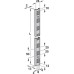 Supporting Channel Length 995-2495 mm Shoptec Shopfitting System Double slotted silver coloured RAL 9006 finish length 2495 mm