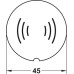 Escutcheon Foil for Reader Module Dialock DT 710 Without aperture grey