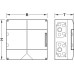 Small Distributor Box with Top Hat Rail Plastic Rated IP65 14 joint units 315 x 155 x 300 mm
