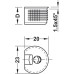 Connector Housing Plastic without Ridge Flush-Fitting Rafix-20 without plug without ridge with tightening element For wood thickness from 19 mm dim. A 9.5 mm drilling depth X 14.2 +0.2  brown