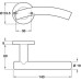 Lever Handle Set 304 Stainless Steel HL03 Häfele Pair of lever handles and roses With WC release and inside turn polished