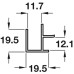 Plinth Connector 90° Corner or End Connector 146 mm High for 150 mm Plinth For use with plinth panel 713.35.101/301/401/501/801 Bronze anodised