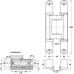 3D Hinge 180° Aluminium Zinc Diecast and Steel Tectus TE 640 3D A8 Energy 3-way continuous adjustment Matt nickel