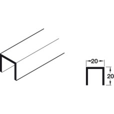 Bottom Channel for Sliding and Folding Interior Doors Hawa-Junior/Häfele Telescopico Top hung system Length 2500 mm