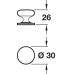 Knob Brass Ø 30 mm Jude Ø 30 mm - Polished nickel