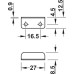Dead Bolt Rim Lock Econo with plate cylinder backset 25 mm Mounting: drawer version