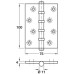 Butt Hinge Ball Bearing 100 x 75 mm Brass Copper plated