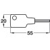Casement Fastener with Wedge Plate Unhanded for Standard Rebated Frames Lockable Brass Locking key