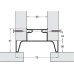Profile Handle for Vertical Fixing between Doors Gola System E Matt black powder coated length 2.4 m