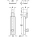 Furniture Bolt with Cranked Slide Concealed Screw Fixing Length 50 mm lift 9 mm polished
