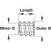 Screw-in Sleeve with Screwdriver Slot Length 15 mm outer Ø 14 mm core Ø 115 mm M8 internal thread for Ø 11.5 mm hole