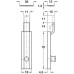 Furniture Bolt with Cranked Slide Concealed Screw Fixing Length 70 mm lift 11 mm polished