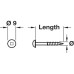 Pocket Hole Screw Domed Head with Square Drive Bit Length 30 mm Ø 3.75 partially threaded
