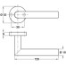 Lever Handles on Round Roses Straight Ø 19 mm 316 Stainless Steel Satin