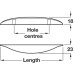 Pull Handle Zinc Alloy Fixing Centres 96 mm Azalea Silver RAL 9006