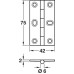 Butt Hinge with Elongated Screw Holes Brass 75 x 42 mm Satin nickel