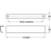 Trim Handle Aluminium Fixing Centres 128-256 mm Calavon Polished chrome fixing centres 128 mm