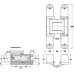 3D Hinge 180° Aluminium Zinc Diecast and Steel Tectus TE 540 3D A8 Energy 3-way continuous adjustment Matt chrome