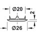 Standard-Nova espagnolette locks Econo with plate cylinder backset 15 mm Mounting: right