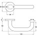 Lever Handle Set 304 Stainless Steel HL04 Häfele Pair of lever handles and roses With WC release and inside turn satin