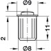 Hinge Buffer Door for Ø 8 mm Hole Silver coloured