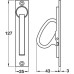 Pull Handle Edge Flush Brass Suitable for timber sliding doors Antique brass
