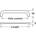 D Pull Handle Zinc Alloy Fixing Centres 64-320 mm Curly Matt black - fixing centres 160 mm