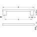 Bar Handle Aluminium Fixing Centres 160-1178 mm Graf 2 Stainless steel effect length 182 mm hole centres 160 mm