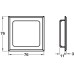 Pull Handle Flush Square Brass Suitable for timber sliding doors Satin nickel