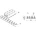 Clip on Profile Length 4000 mm Silver coloured (E6/EV1)