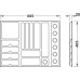 Jewellery Insert for Pull Out Frame Häfele Dresscode For cabinet width 800 mm width 605 mm