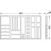 Jewellery Insert for Pull Out Frame Häfele Dresscode For cabinet width 1000 mm width 805 mm
