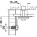 Cabinet Hanger for Mounting on the Left Right or in the Middle Cover cap colour:  White