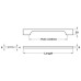 Pull Handle Aluminium Fixing Centres 192-288 mm Putney Stainless steel effect fixing centres 288 mm