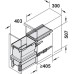 Pull Out Waste Bin Single Bin Hailo Cargo Synchro Installation behind fronts 1x 30L bin - Dark grey