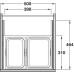 Pull Out Waste Bin VS ENVI Space S For cabinet width 600 mm 2x 7.5 1x 15.5 litres