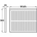 Base Unit Liner Plastic With Lip to Cover Carcase Front Edge For cabinet width 1200 mm width 1163 mm