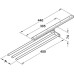 Towel Rail Aluminium Unhanded With 2 arms polished chrome