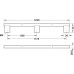 Bar Handle Aluminium Fixing Centres 160-1178 mm Graf 2 Black length 1200 mm hole centres 1178/589 mm