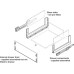 Grass Nova Pro Scala Stack Tower Sets of Drawers with Glass Sides For cabinet width 900 mm 1x standard and 4x pan silver