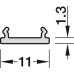 Replacement Diffuser Profile Width 11 mm Length 3000 mm for Loox5 Recess Mounting Profiles Polycarbonate Black