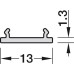 Replacement Diffuser Profile Width 13 mm Length 3000 mm for Loox5 Aluminium Profiles Polycarbonate Black