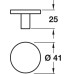 Knob Zinc Alloy Ø 41 mm Como Brushed nickel