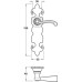 Lever Handles on Backplates Cast Iron Fleur-De-Lys Black antique Backplate for bathroom lock