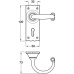 Lever Handles on Backplates Cast Iron Wessex Black antique Backplate for lever lock standard keyway