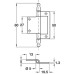 Flush Hinge Finial 50 x 36 x 1 mm Florentine bronzed